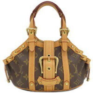 Louis Vuitton Theda Monogram Canvas Bag Brown